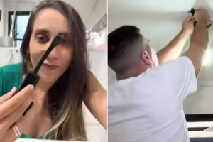 Pesadelo em apartamento alugado família descobre câmera oculta no teto do banheiro