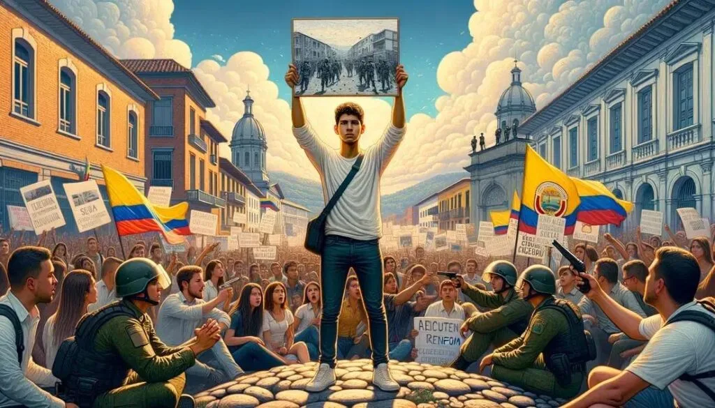 Estudante Líder em Protesto na Colômbia Enfrenta Deportação