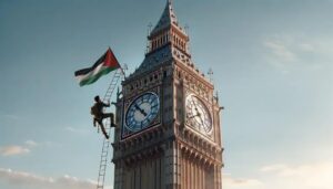 Homem Escala Big Ben com Bandeira Palestina e é Preso