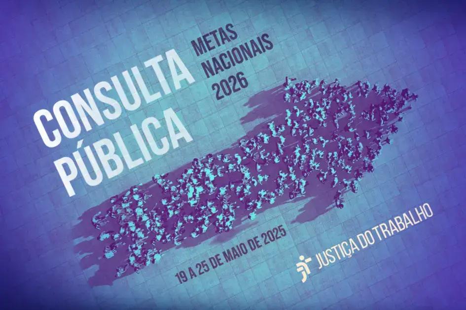Justiça do Trabalho define metas prioritárias após consulta pública para 2026