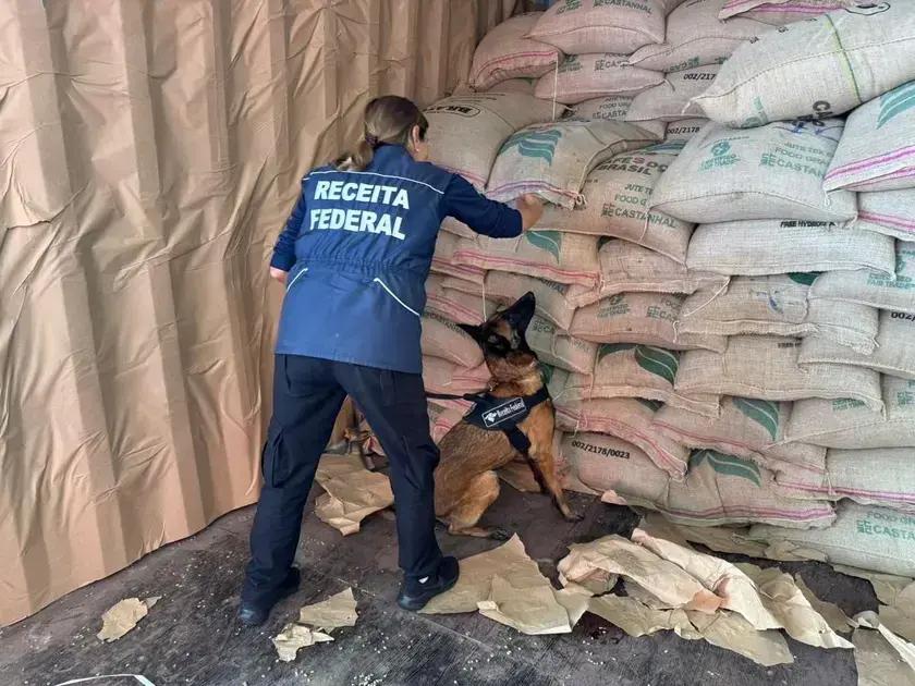 Receita Federal apreende cocaína em sacas de café no Porto do Rio