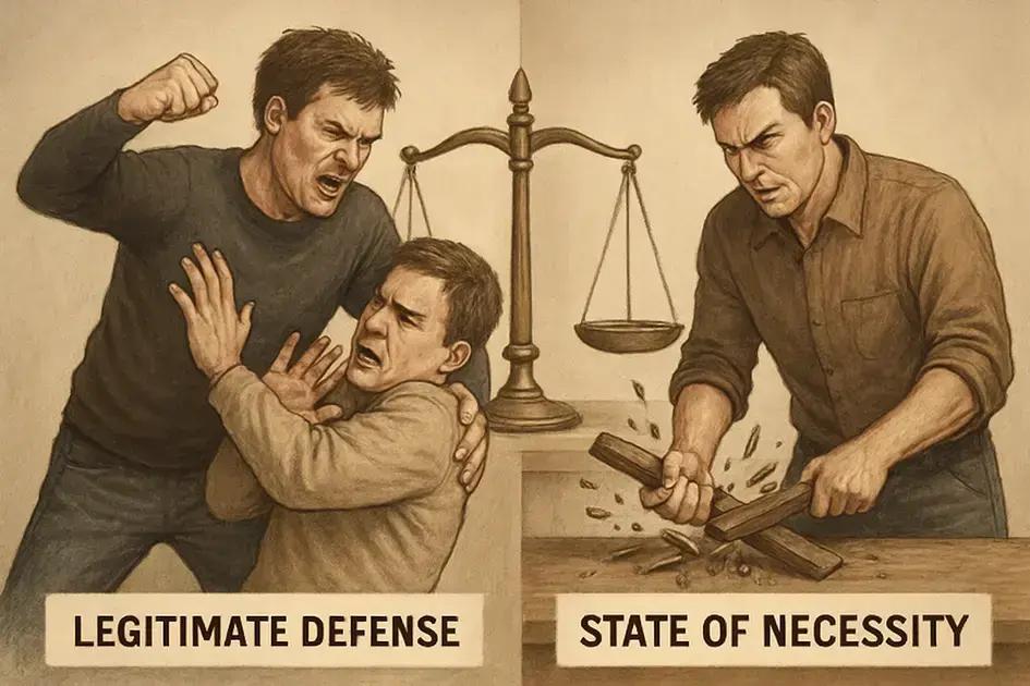 Diferenças entre estado de necessidade e legítima defesa