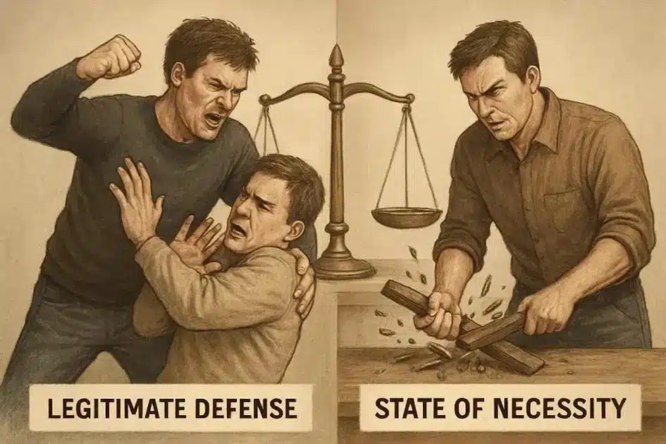 Diferenças entre estado de necessidade e legítima defesa Diferenças entre estado de necessidade e legítima defesa