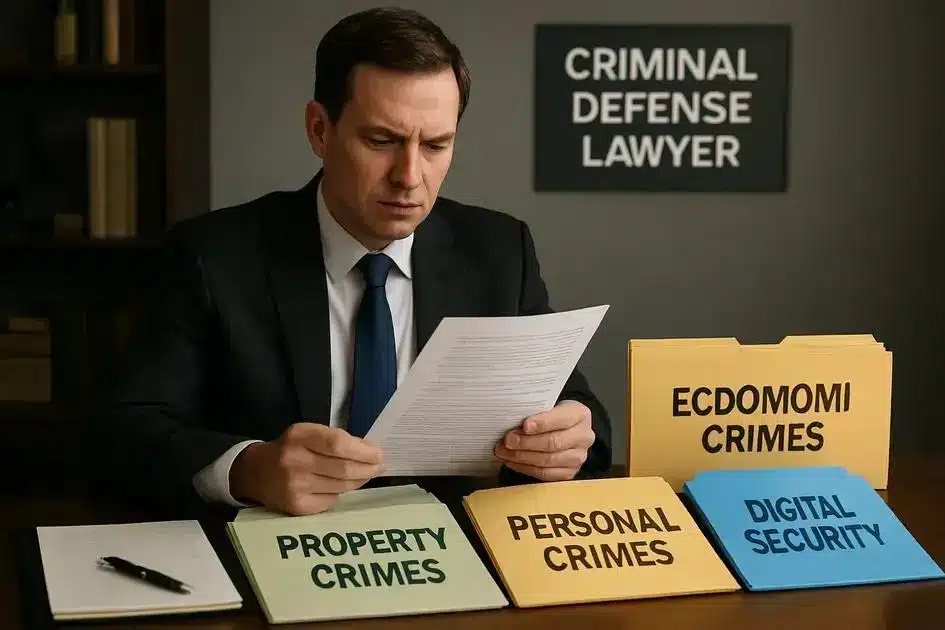 Principais áreas de atuação na defesa criminal